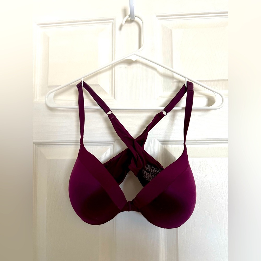 Victoria's Secret Purple Bra with Cross-Back Design